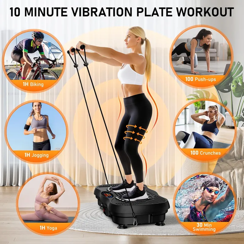 GLYLF 130 Levels Full Body Workout Vibrating Plate for Lymphatic Drainage Weight Loss